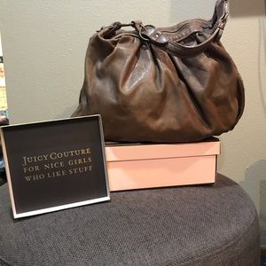 Juicy Couture vintage leather boho bag HUGE goat